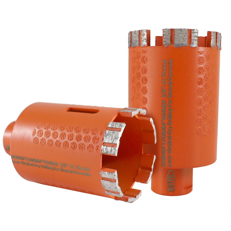 BGTEC Welded Diamond Drill Core Bits with 5/8-11 Thread for Marble Stone Concrete Dia 20-100mm