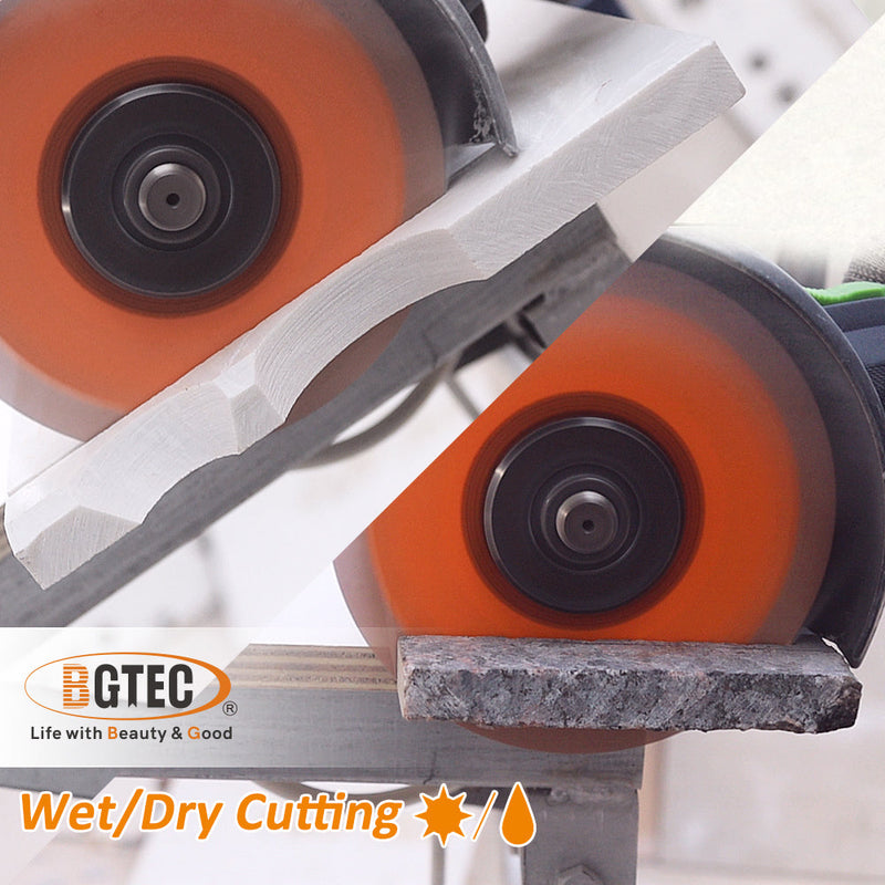 BGTEC  Diamond Cutting Disc with Protection Teeth 1pc Dia180mm  for Granite Marble Concrete Tile Quartz Circular Saw Blade