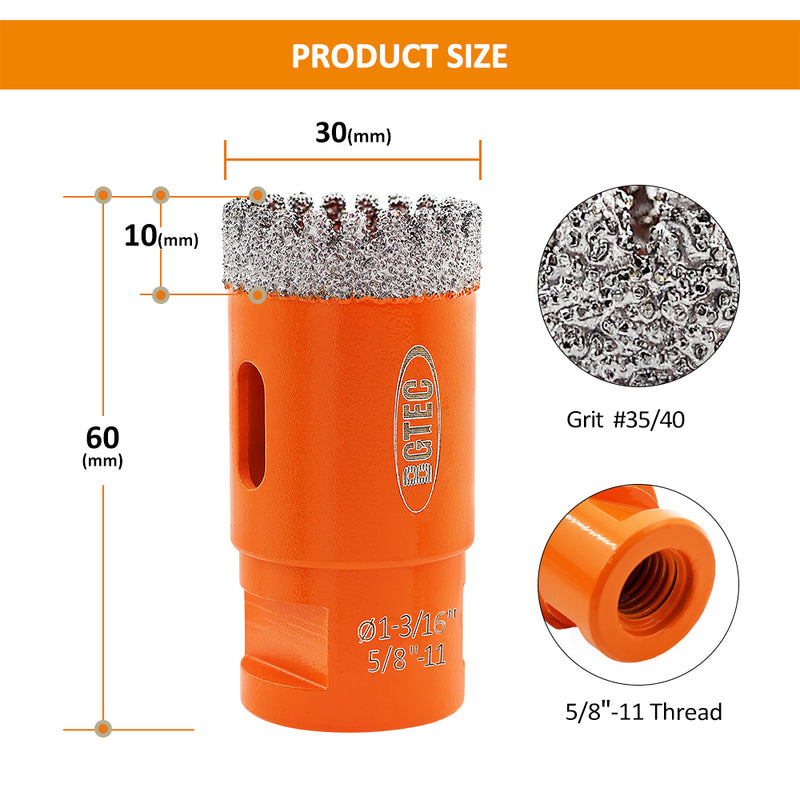 Diamond Drilling Core Bits 19-102mm 5/8-11 Thread For Porcelain Tile Hole Saw