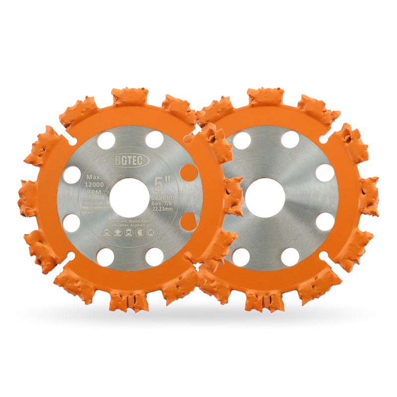 BGTEC Diamond Root Cutting Disc 1/2/5 pcs Dia 5"/125mm for Root Trunk Wood Plastic Hard Rubber Vacuun Brazed Saw Blades