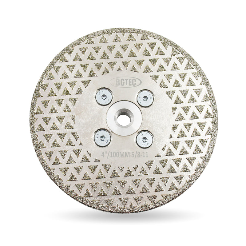 BGTEC Diamond Cutting Grinding Discs Electroplated Double Side Diamond Blade for Granite Marble Procelain Ceramic Tile Quartz