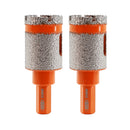 BGTEC Diamond Milling Drilling Finger Bits  1pc or 2pcs Dia 20/25mm Drilling Grinding for Marble Granite Ceramic Porcelain Tile Triangle Shank