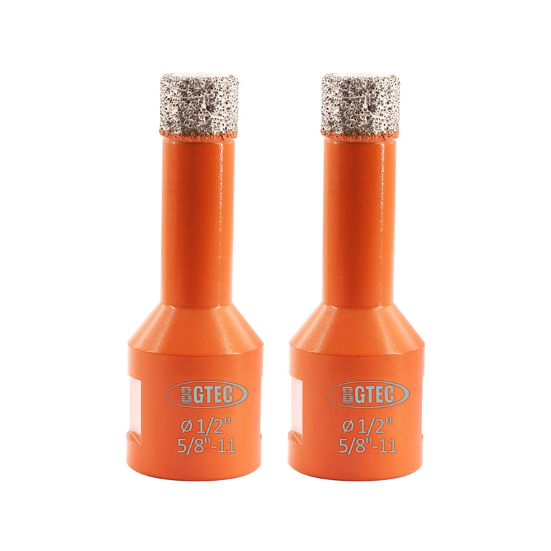 BGTEC Diamond Core Drill Bits Dia 6/8/10/12/14/16mm with 5/8-11 Thread for Porcelain Tile Granite Marble Stone Masonry