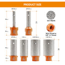 BGTEC Diamond Finger Milling Bits 1/2pcs 10/15/20/25/30/35mm M14 or 5/8-11 Enlarging Shaping Trimming in Tile Porcelain Ceramic Granite Marble