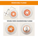 BGTEC Double Sided Vacuum Brazed Diamond Cutting and Grinding Disc 4''/4.5''/5'' with M14 Thread for Porcelain Tiles Granite Marble Concrete