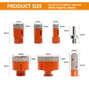 BGTEC Vacuum Brazed Diamond Core Drill Bits Kit with M14 Thread for Porcelain Tile Ceramic Granite Marble Stone Masonry Brick