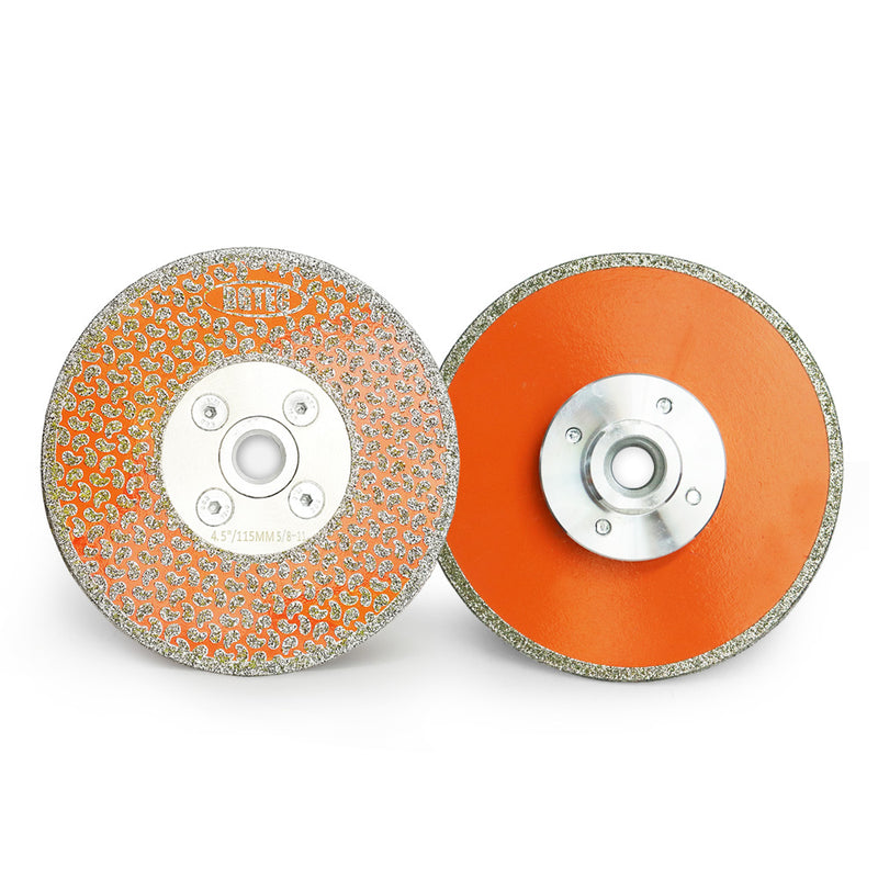 BGTEC Electroplated Single Side Coated Diamond Blade with 5/8-11 or M14 Flange for Granite Marble Size 4''/4.5''/5''/7''/9'