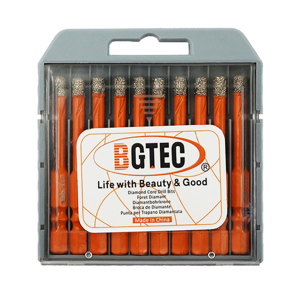 BGTEC Diamond Drill Bits 10pcs 5/6mm for Granite Porcelain Tile