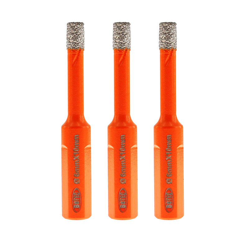 BGTEC Diamond Triangle Shank Drill Core Bits for Tile Ceramic Marble Masonry Brick Granite Dia 6-65mm