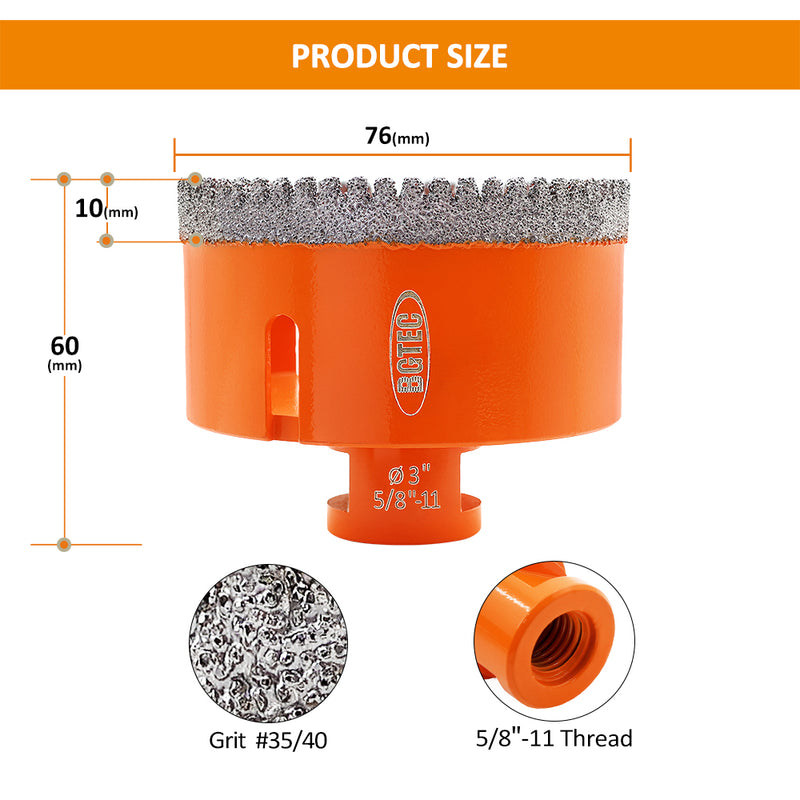 Diamond Drilling Core Bits 19-102mm 5/8-11 Thread For Porcelain Tile Hole Saw