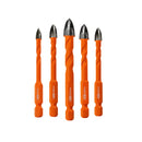 BGTEC 5pcs/set or 10pcs/set Cross Carbide Drill Bit Set Quick-fit Shank for Wood Plastic PVC Masonry Concrete