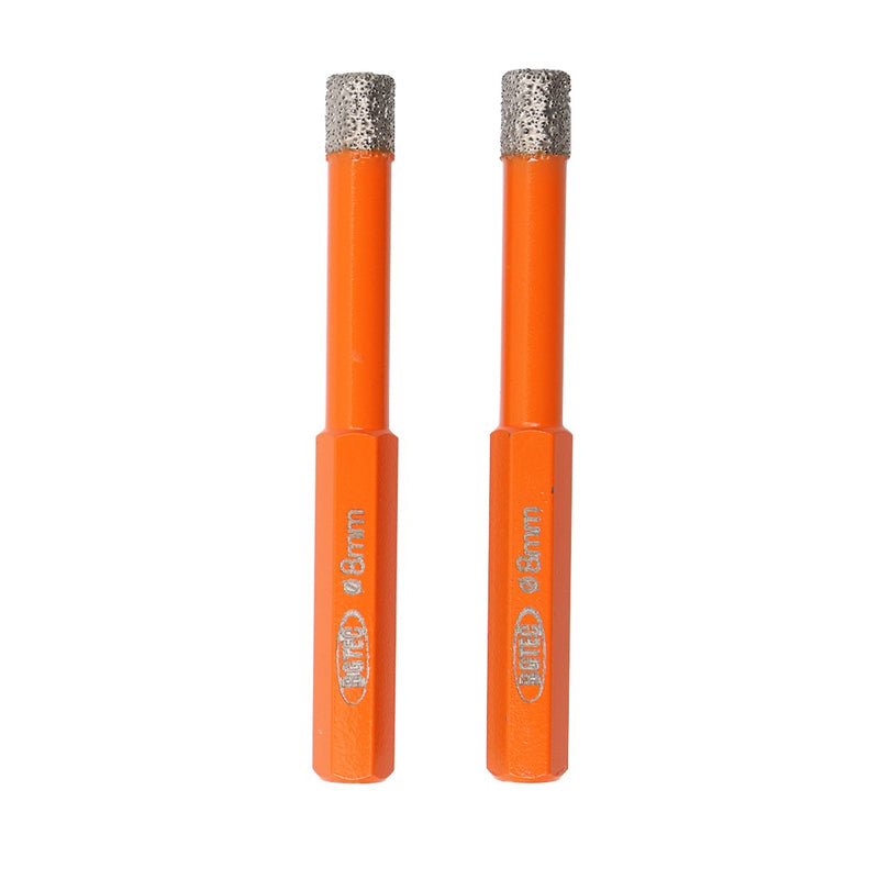 BGTEC Dry Diamond Drill Bits with Hex Shank for Granite Marble Porcelain Tile Ceramic Dia 6/8/10/12/14mm