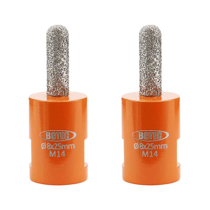 BGTEC Finger Milling Bits 1/2pcs Martar Masonry Brick Vacuum Brazed  Hole Saw M14 or 5/8-11 or Round Thread