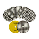 BGTEC 4 Inch Dry Diamond Polishing Pads Set, Pads Kit Grit 30 to Grit 3000 for Granite Marble Stone Quartz Tiles Concrete Floor Edges Countertop Polishing