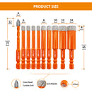 Diamond Drill Bits 10pcs 6-12mm Core Bit+Cross Hole Opener Ceramic Quick-fit Shank