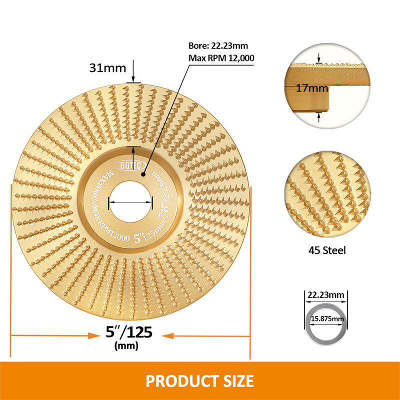 Wood Caving Disc Grinding Wheel Angle Grinder Sanding Disc Polishing for Wood