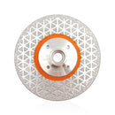 BGTEC Double Sided Vacuum Brazed Diamond Cutting and Grinding Disc 4''/4.5''/5'' with M14 Thread for Porcelain Tiles Granite Marble Concrete