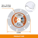 BGTEC Vacuum Brazed Cut-Off Wheel Diamond Blade for Cutting Carbide Metal Alloys Iron Stainless Steel Dia 4''/4.5''/5''