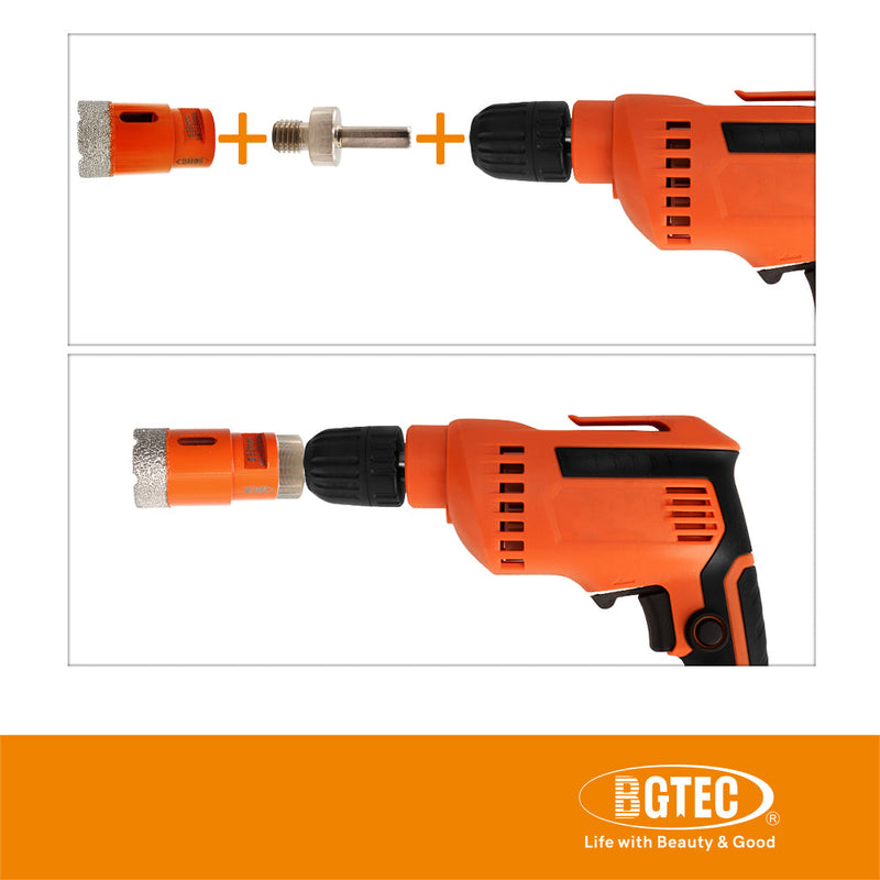 BGTEC Diamond Hole Saw Core Drill Bit Adapter M14 Male to 3/8 Shank for M14 Drill Core Bits or Grinding Disc