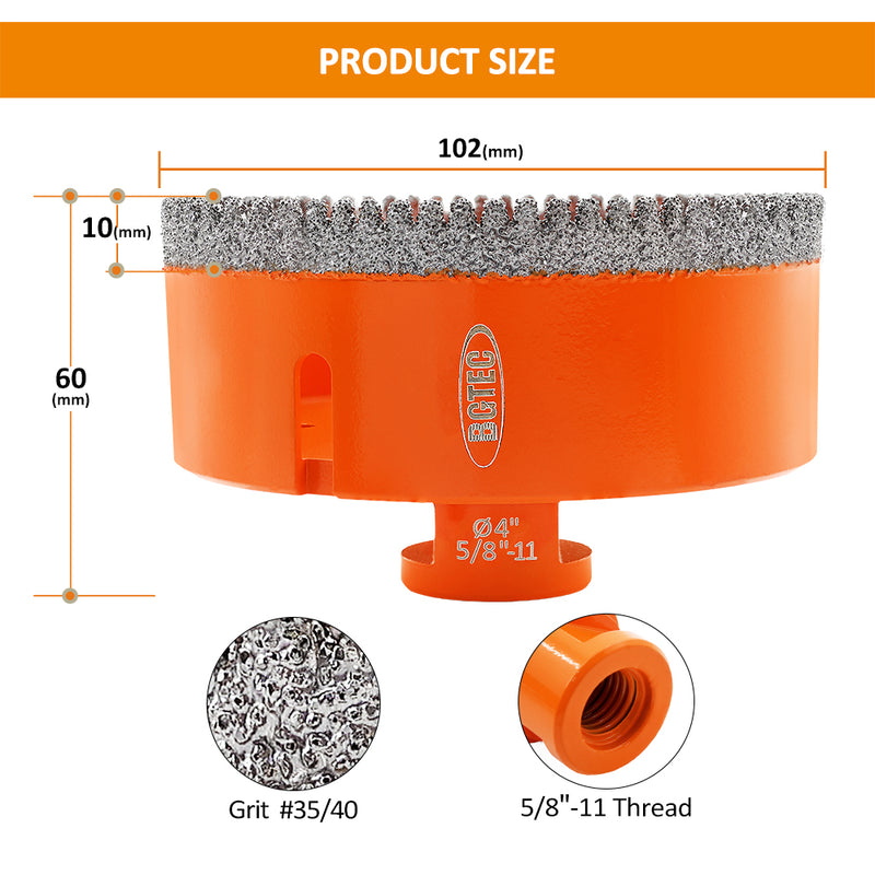 Diamond Drilling Core Bits 19-102mm 5/8-11 Thread For Porcelain Tile Hole Saw