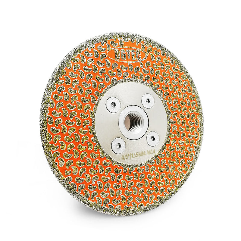 BGTEC Electroplated Single Side Coated Diamond Blade with 5/8-11 or M14 Flange for Granite Marble Size 4''/4.5''/5''/7''/9'