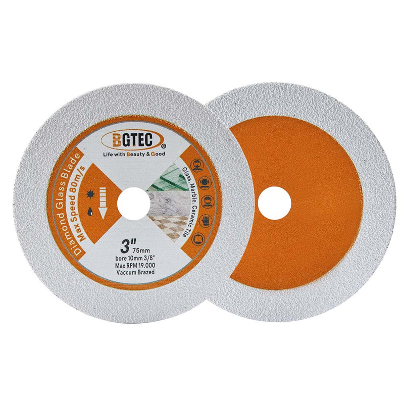 BGTEC Diamond Glass Cutting Disc 2/3/5pcs 3"/4"/4.5"/5" Glass Jade Crystal Ceramic Tile Marble Saw Blade