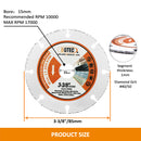 BGTEC Wood Cutting Disc 1/2/3/5/10pcs 85mm 3-3/8'' Wood Board PVC Plastic Rubber Pipe Vacuum Brazed Saw Blades