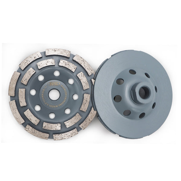 BGTEC Diamond Turbo Row Grinding Cup Wheel with 5/8-11 thread for Angel Grinder Granite Stone Marble Masonry Dia 4''/4.5''/5''/7''