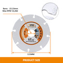 BGTEC Vacuum Brazed Cut-Off Wheel Diamond Blade for Cutting Carbide Metal Alloys Iron Stainless Steel Dia 4''/4.5''/5''