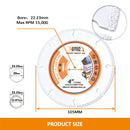 BGTEC Vacuum Brazed Cut-Off Wheel Diamond Blade for Cutting Carbide Metal Alloys Iron Stainless Steel Dia 4''/4.5''/5''