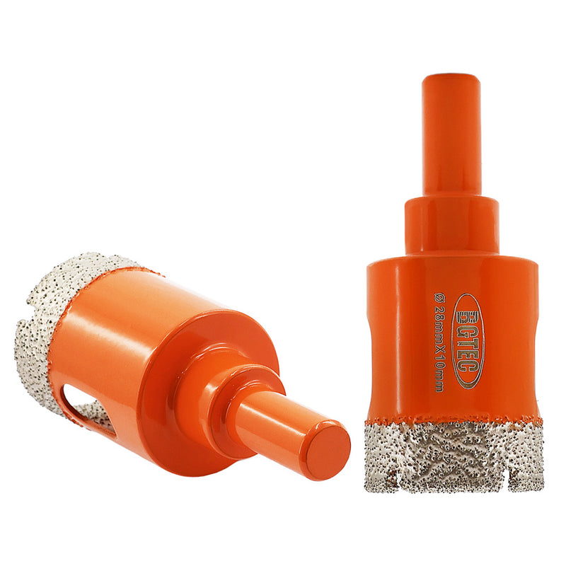 BGTEC Diamond Drill Bit 1/2pcs 28mm Ceramie Granite Marble Brick Concrete Vacuum Brazed Core Bit Round Shank