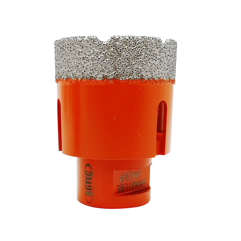 BGTEC Dry Diamond Core Drill Bits with 5/8-11 or M14 Thread for Porcelain Tile Granite Marble Stone Masonry 6mm to 100mm