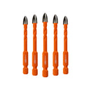 BGTEC 5pcs/set or 10pcs/set Cross Carbide Drill Bit Set Quick-fit Shank for Wood Plastic PVC Masonry Concrete