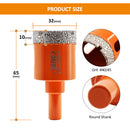 BGTEC Diamond Drill Bit Round Shank 1/2pcs 20/25/32/35mm for Ceramie Tile Granite Marble Concrete Vaccum Brazed Hole Saw