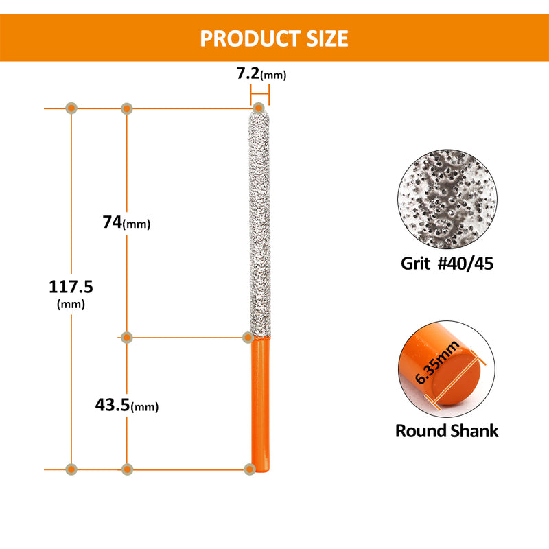 BGTEC Finger Milling Bits 1/2pcs Martar Masonry Brick Vacuum Brazed  Hole Saw M14 or 5/8-11 or Round Thread