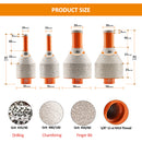 BGTEC Diamond Drilling Chamfering Milling Finger Bit 1/2pcs Ceramic Porcelain Marble Vacuum Brazed Hole Saw M14 or 5/8-11