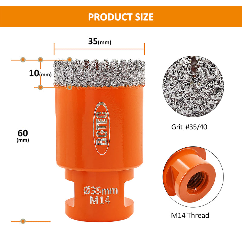 Diamond Core Bits 20-125mm Drilling for Ceramic Tile M14 Thread BGTEC