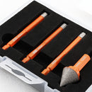 BGTEC Diamond Dry Drilling Bits  4pcs/set 8/8/8mm Core Bits+20mm Chamfer Bit for Marble Porcelain Ceramic Tile Granite  Quick-Fit Shank