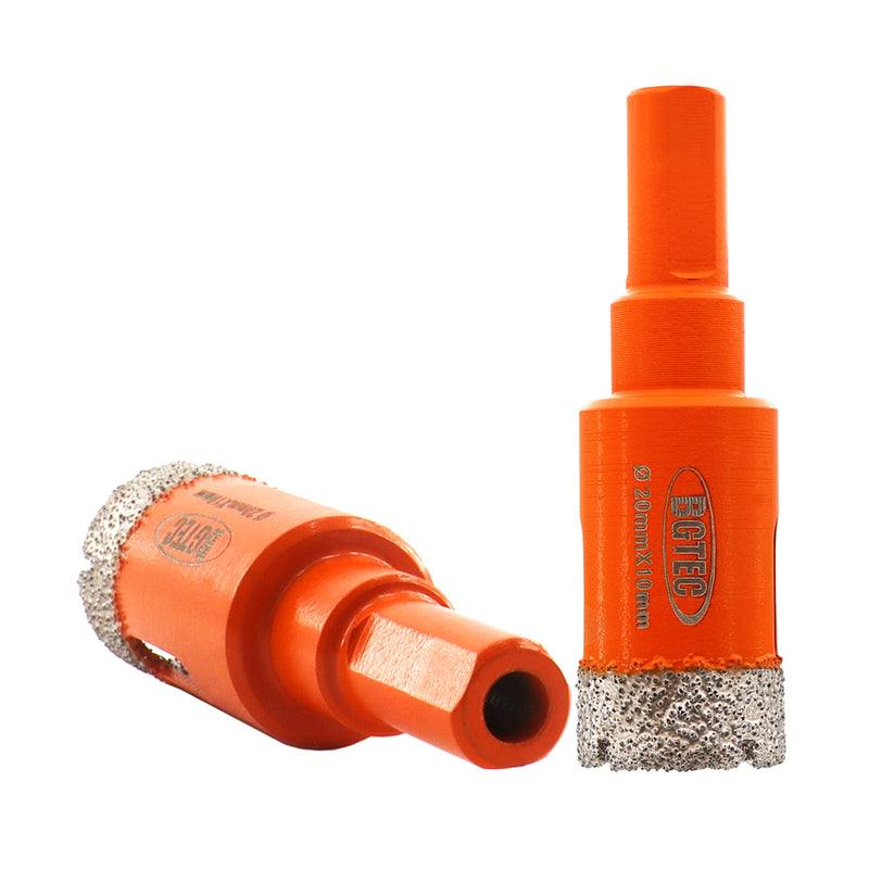 BGTEC Diamond Triangle Shank Drill Core Bits for Tile Ceramic Marble Masonry Brick Granite Dia 6-65mm