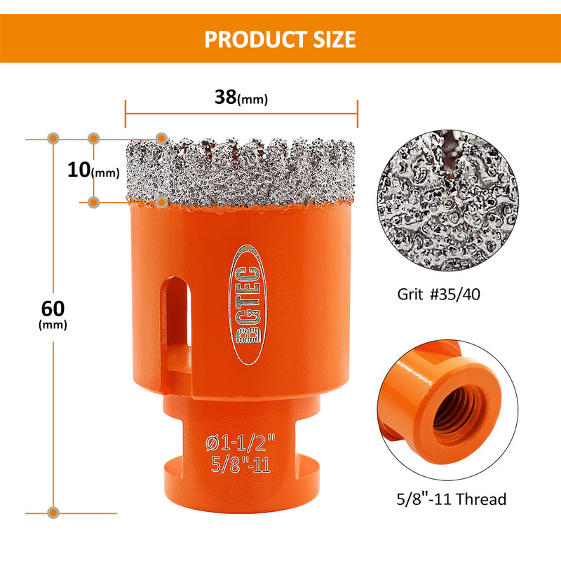 Diamond Drilling Core Bits 19-102mm 5/8-11 Thread For Porcelain Tile Hole Saw