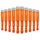 Diamond Drill Bits 10pcs 5/6mm Granite Porcelain Ceramic Quick-fit Shank