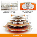 BGTEC Electroplated Single Side Coated Diamond Blade with 5/8-11 or M14 Flange for Granite Marble Size 4''/4.5''/5''/7''/9'