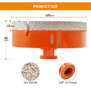 Diamond Core Bit 1pcs 20-125mm Porcelain Tile Ceramic Marble Granite Vacuum Brazed Drilling Bit 5/8-11 Thread