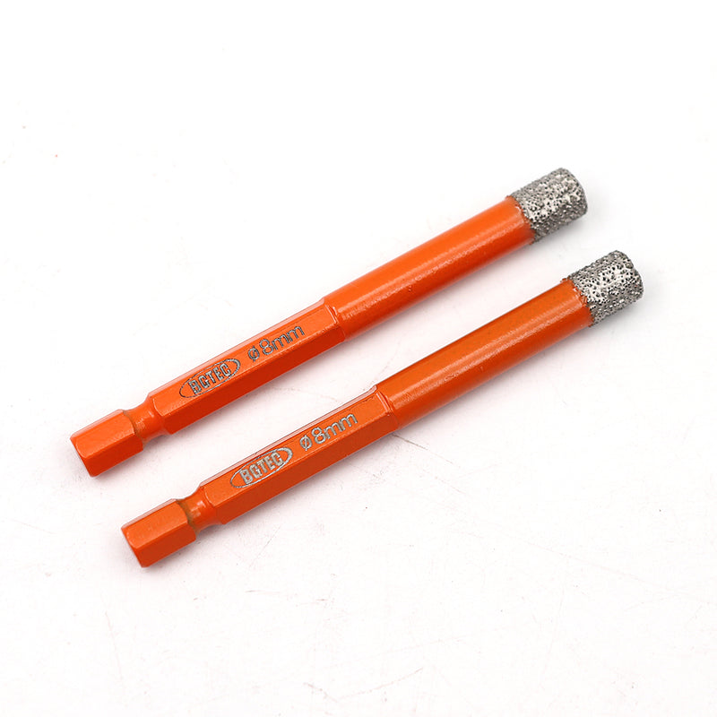 BGTEC Dry Diamond Drill Bits with Quick Change Hex Shank for Granite Porcelain Tile Ceramic Marble Dia 6/8/10/12/14mm