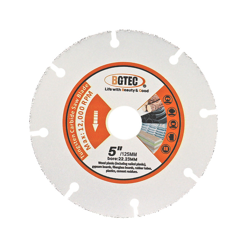 BGTEC Vacuum Brazed Carbide Cut-Off Wheel Blade for Wood Board Gypsum Board Rubber Pipe Plastic Dia 3''/4''/4.5''/5''