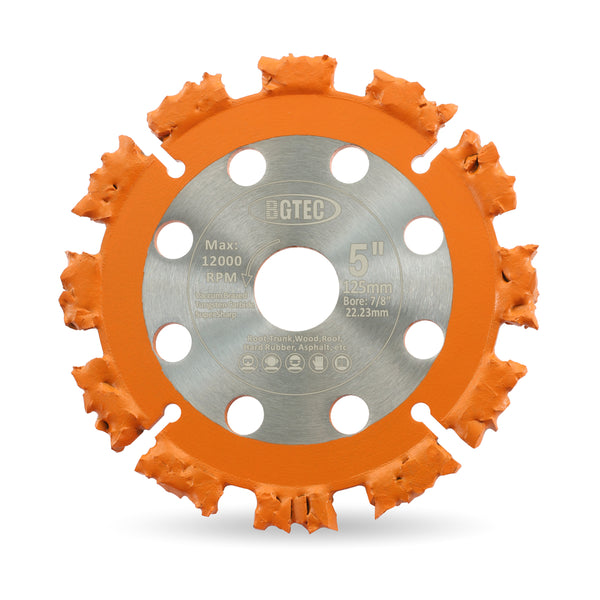 BGTEC Diamond Root Cutting Disc 1/2/5 pcs Dia 5"/125mm for Root Trunk Wood Plastic Hard Rubber Vacuun Brazed Saw Blades