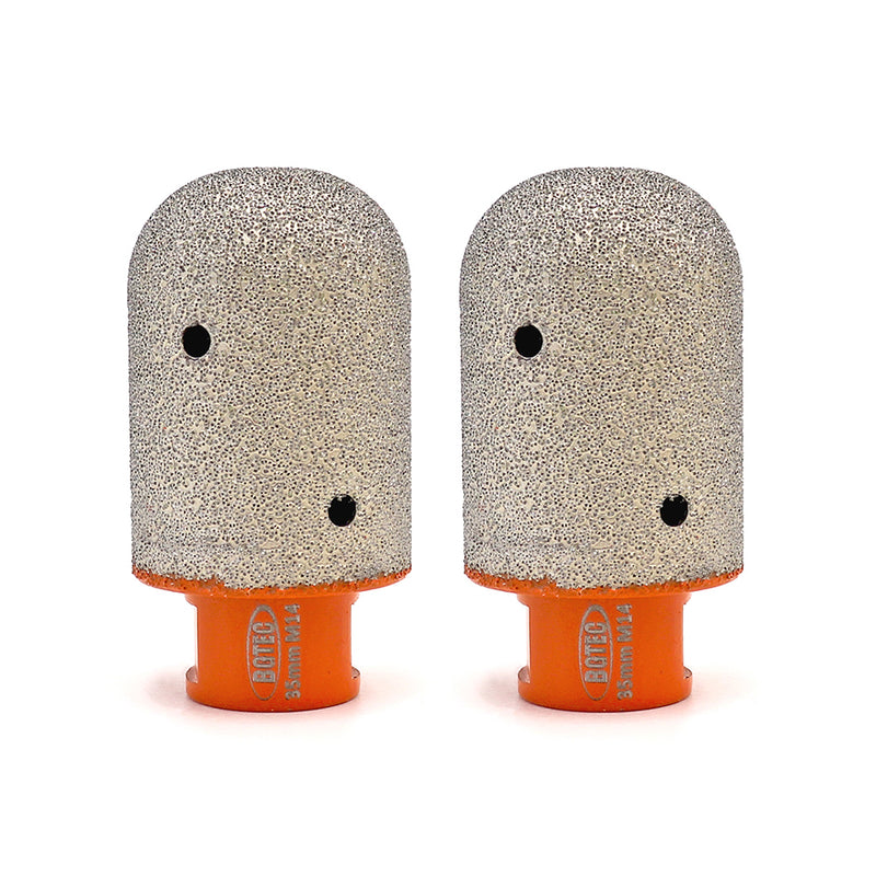 BGTEC Vacuum Brazed Diamond Finger Bits with 5/8-11 or M14 Thread Enlarge Shape Round Bevel Existing Holes Dia 10/15/20/25/30/35mm