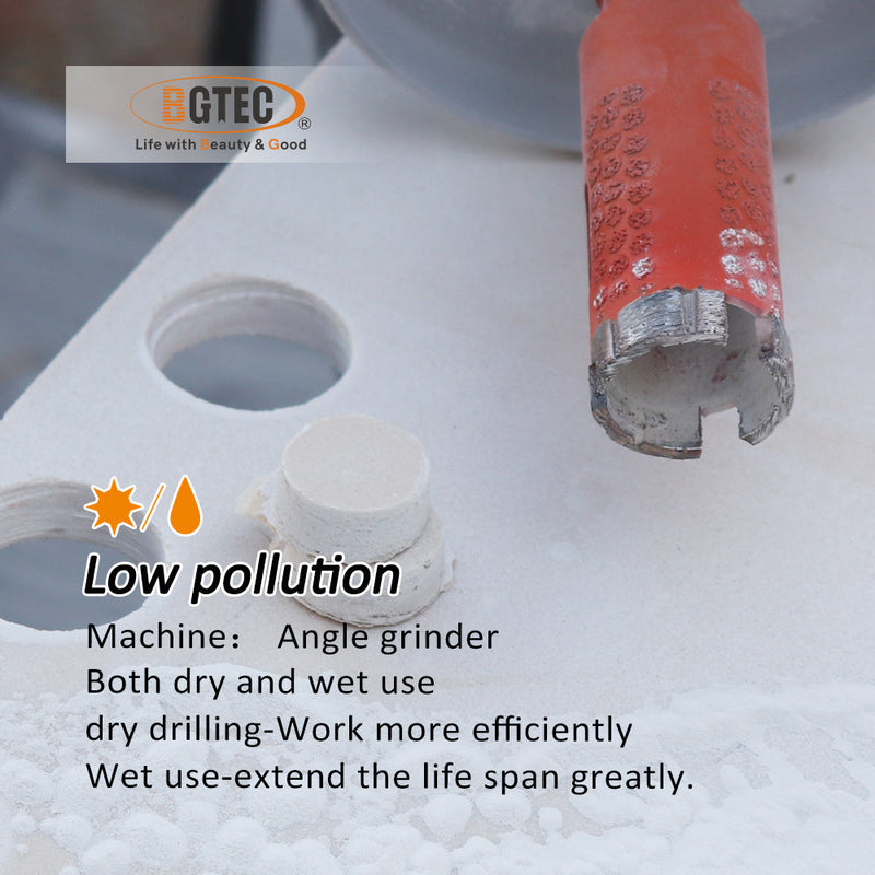 BGTEC Welded Diamond Drill Core Bits with 5/8-11 Thread for Marble Stone Concrete Dia 20-100mm