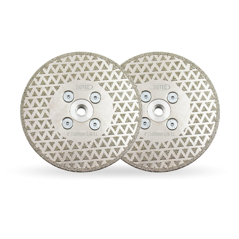 BGTEC Diamond Cutting Grinding Discs Electroplated Double Side Diamond Blade for Granite Marble Procelain Ceramic Tile Quartz