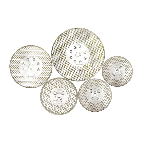 BGTEC Diamond Cutting Grinding Discs Electroplated Double Side Diamond Blade for Granite Marble Procelain Ceramic Tile Quartz